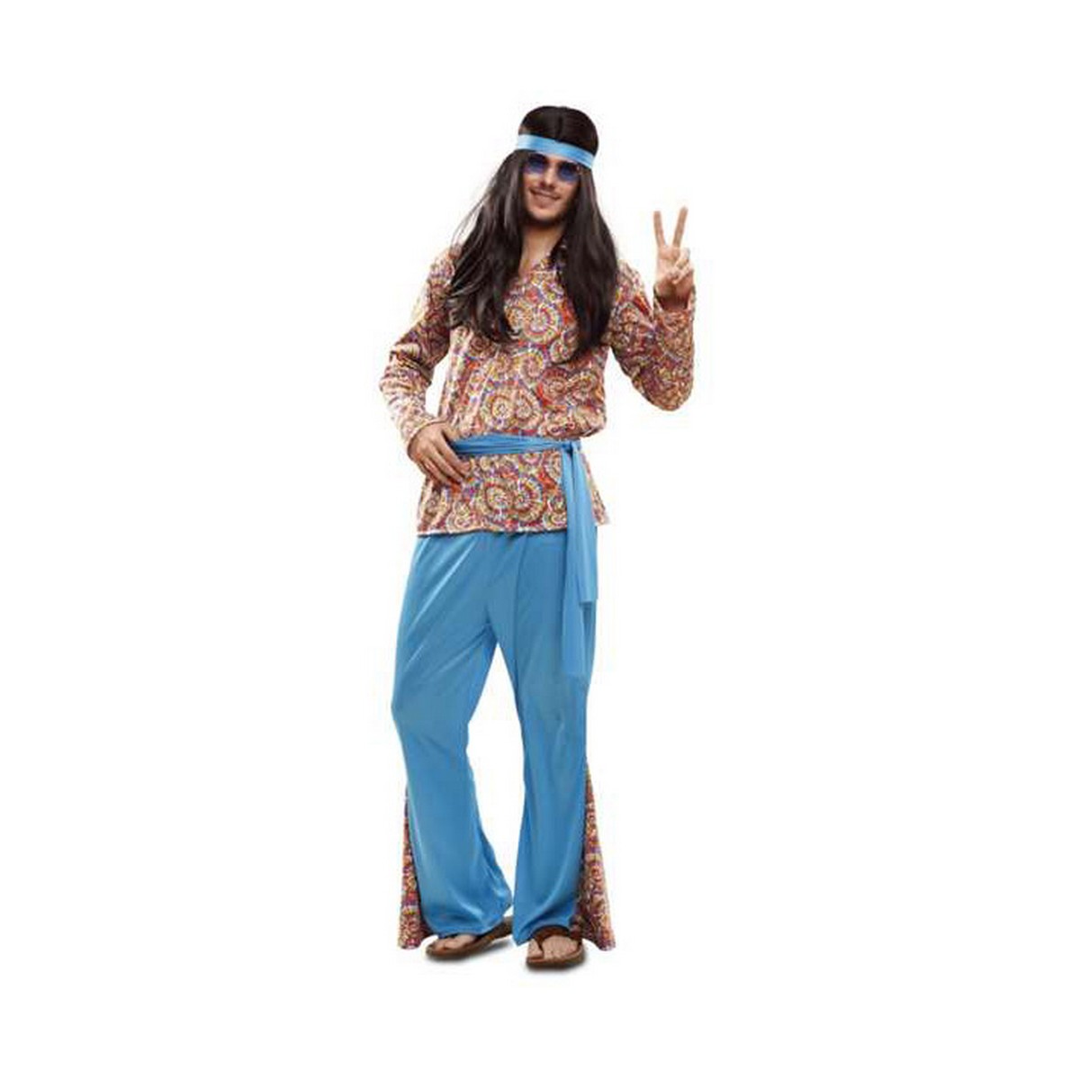 Costume for Adults My Other Me Hippie Psychedelic M/L Costume for Adults My Other Me Hippie Psychedelic M/L