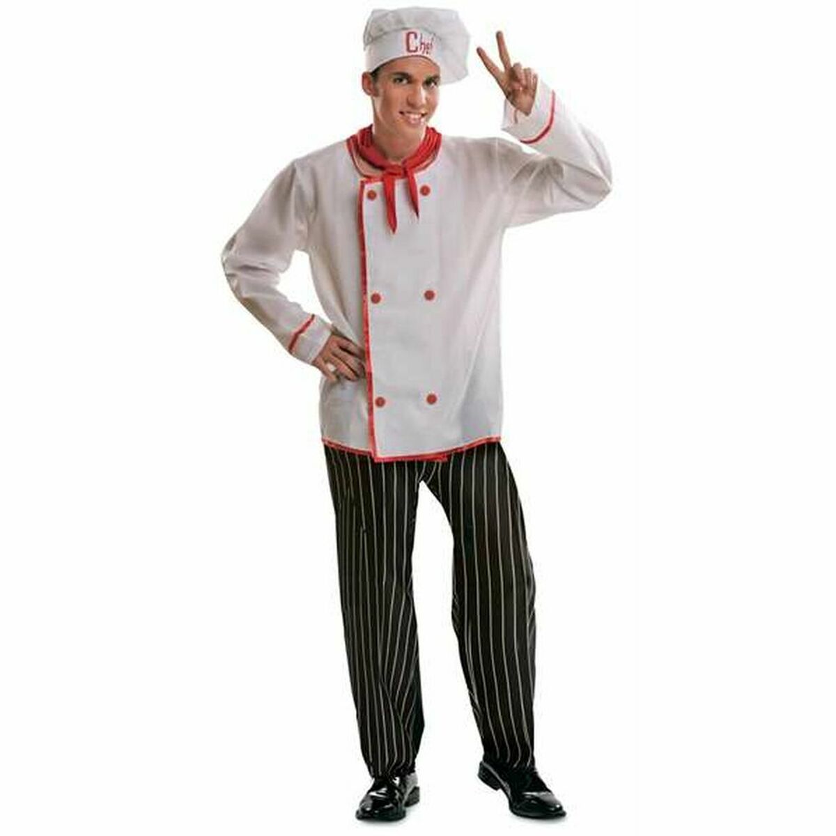 Costume for Adults My Other Me Male Chef White/Black M/L Costume for Adults My Other Me Male Chef White/Black M/L