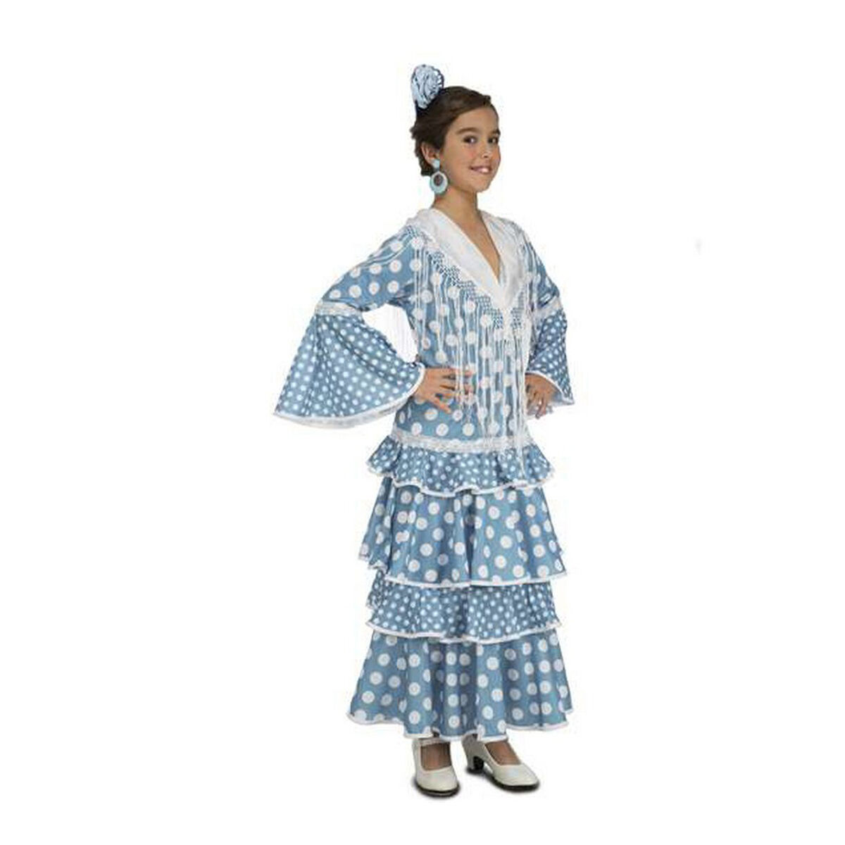 Costume for Children My Other Me Guadalquivir Blue Flamenco Dancer Costume for Children My Other Me Guadalquivir Blue Flamenco Dancer