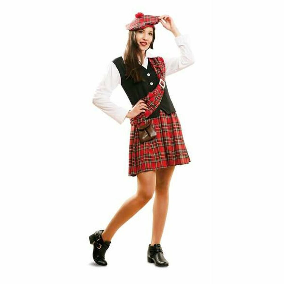 Costume for Adults My Other Me Castaera Scottish Woman Red M/L