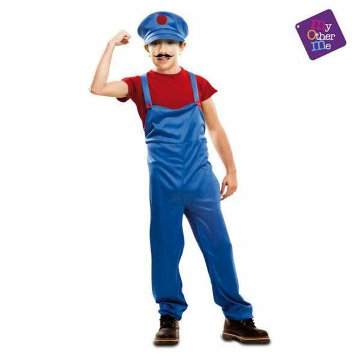 Costume for Children My Other Me Plumber 3 Pieces Costume for Children My Other Me Plumber 3 Pieces