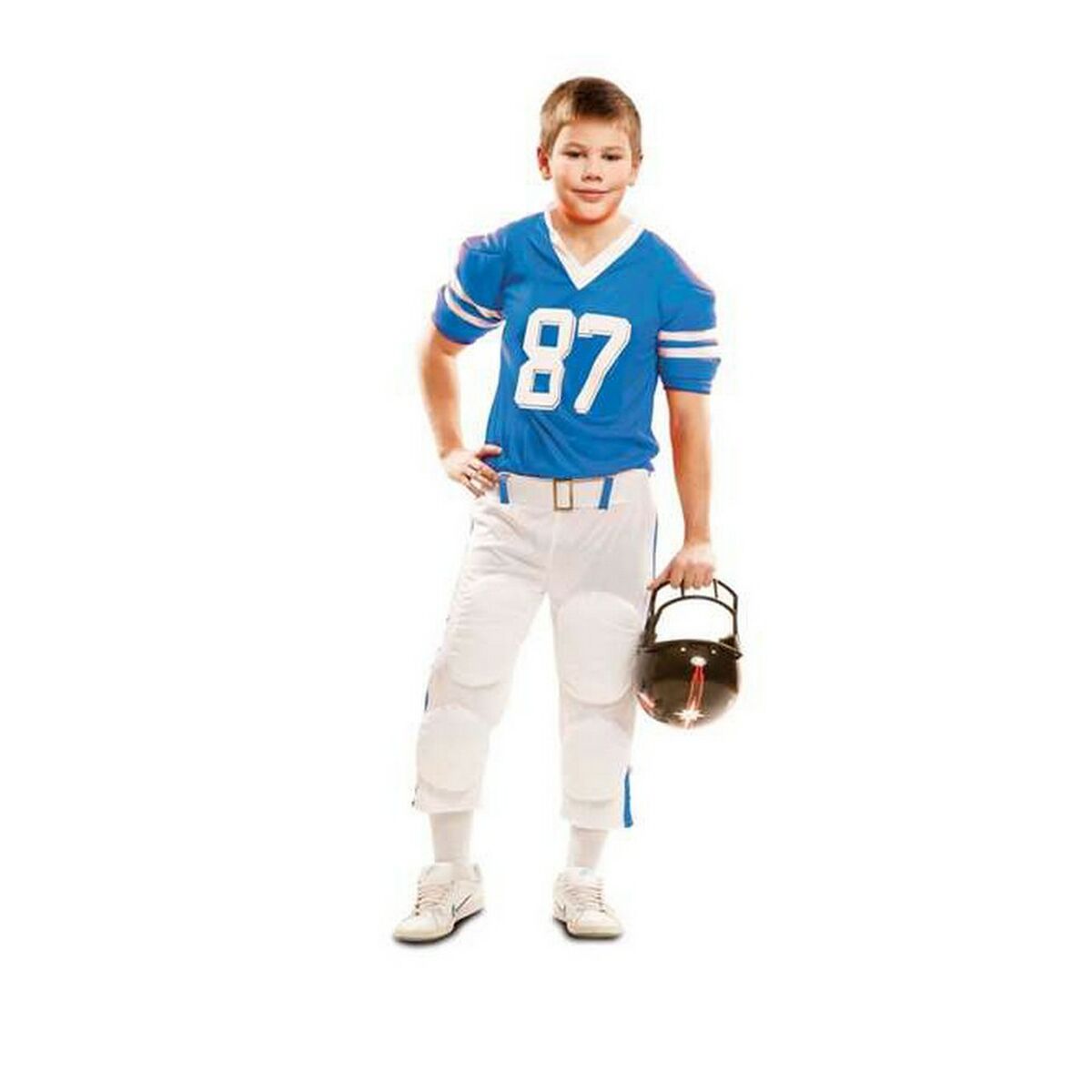 Costume for Children My Other Me Blue Rugby player Costume for Children My Other Me Blue Rugby player