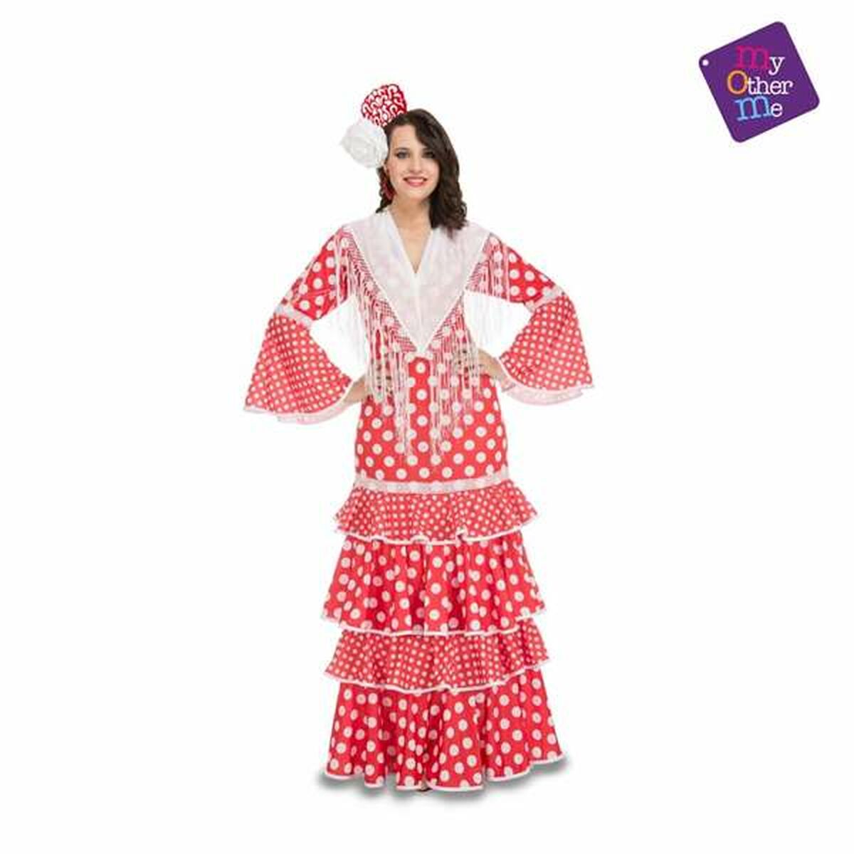 Costume for Adults M-L Red Flamenco Dancer Costume for Adults M-L Red Flamenco Dancer