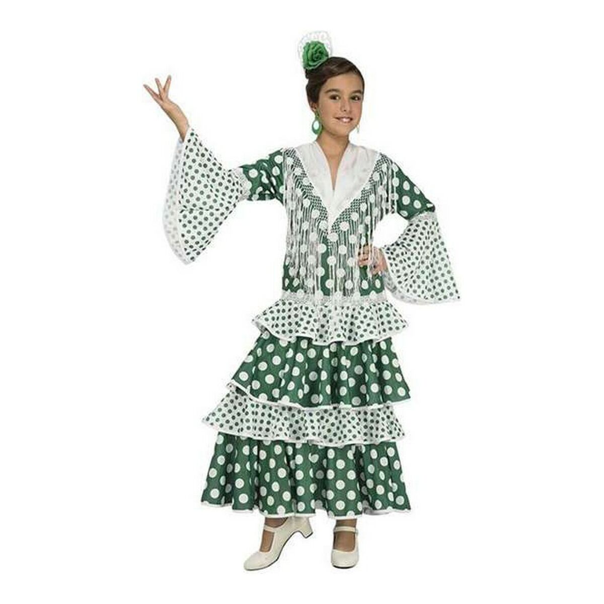 Costume for Children My Other Me Feria Green Flamenco Dancer Costume for Children My Other Me Feria Green Flamenco Dancer