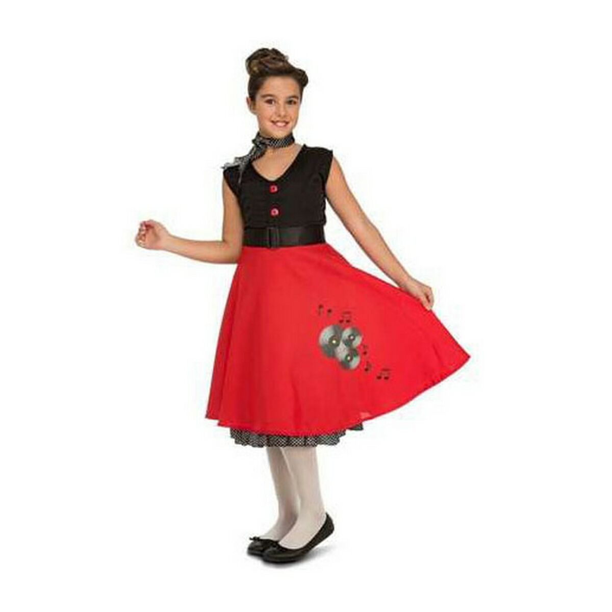 Costume for Children My Other Me Chica Ye-ye 5-6 Years Red Costume for Children My Other Me Chica Ye-ye 5-6 Years Red