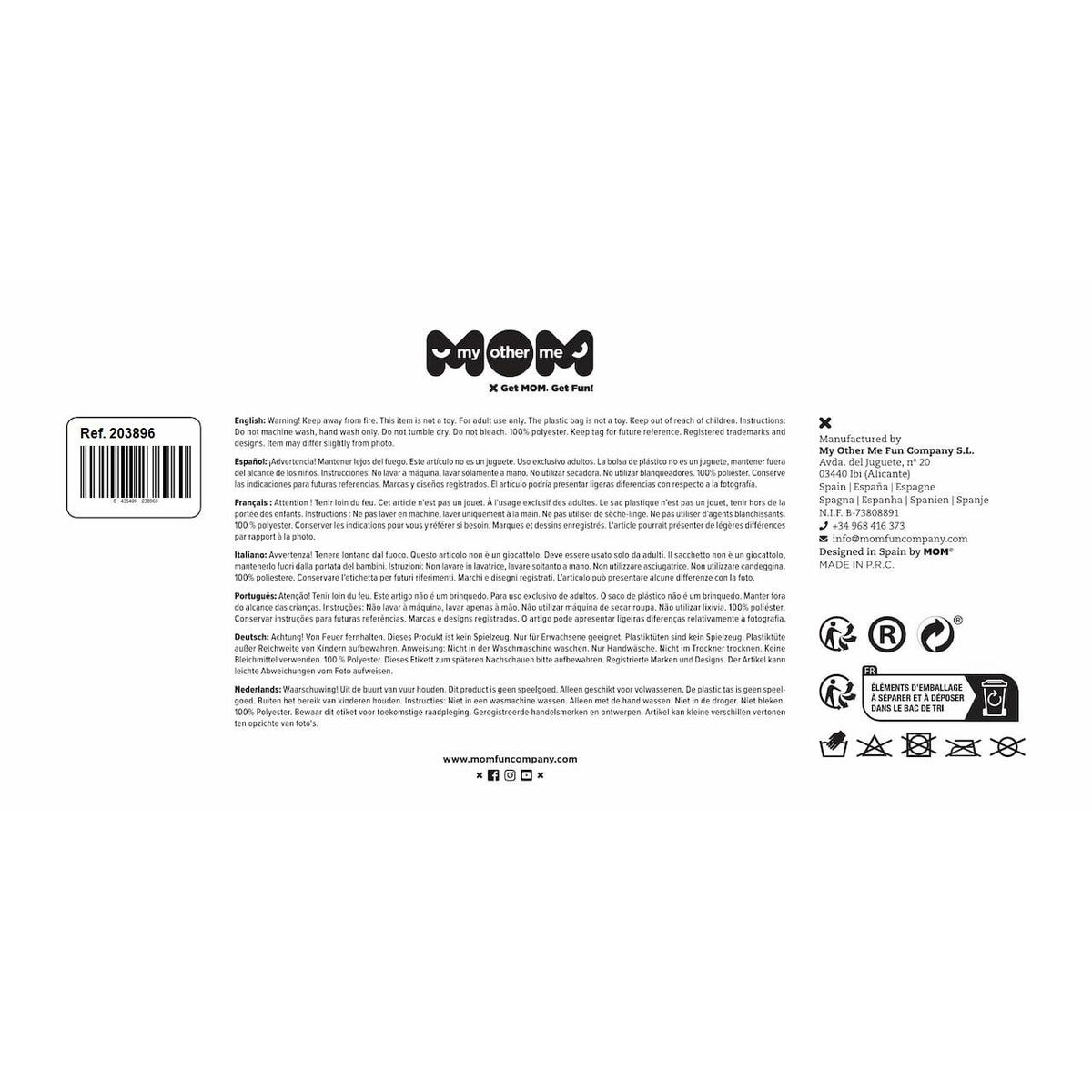 Costume for Adults My Other Me Bidet White M/L