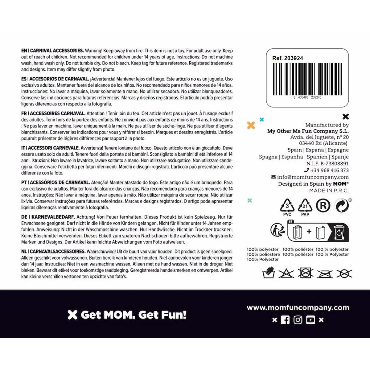 Moustache My Other Me Costune accessorie