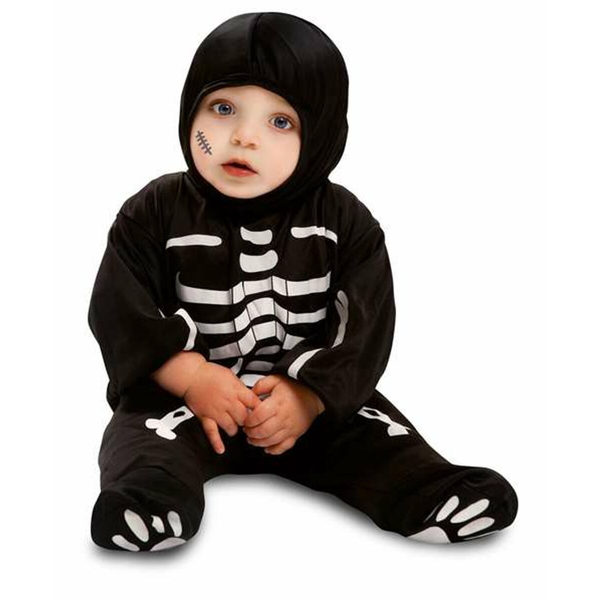 Costume for Babies My Other Me Black Skeleton 0-6 Months (2 Pieces) Costume for Babies My Other Me Black Skeleton 0-6 Months (2 Pieces)