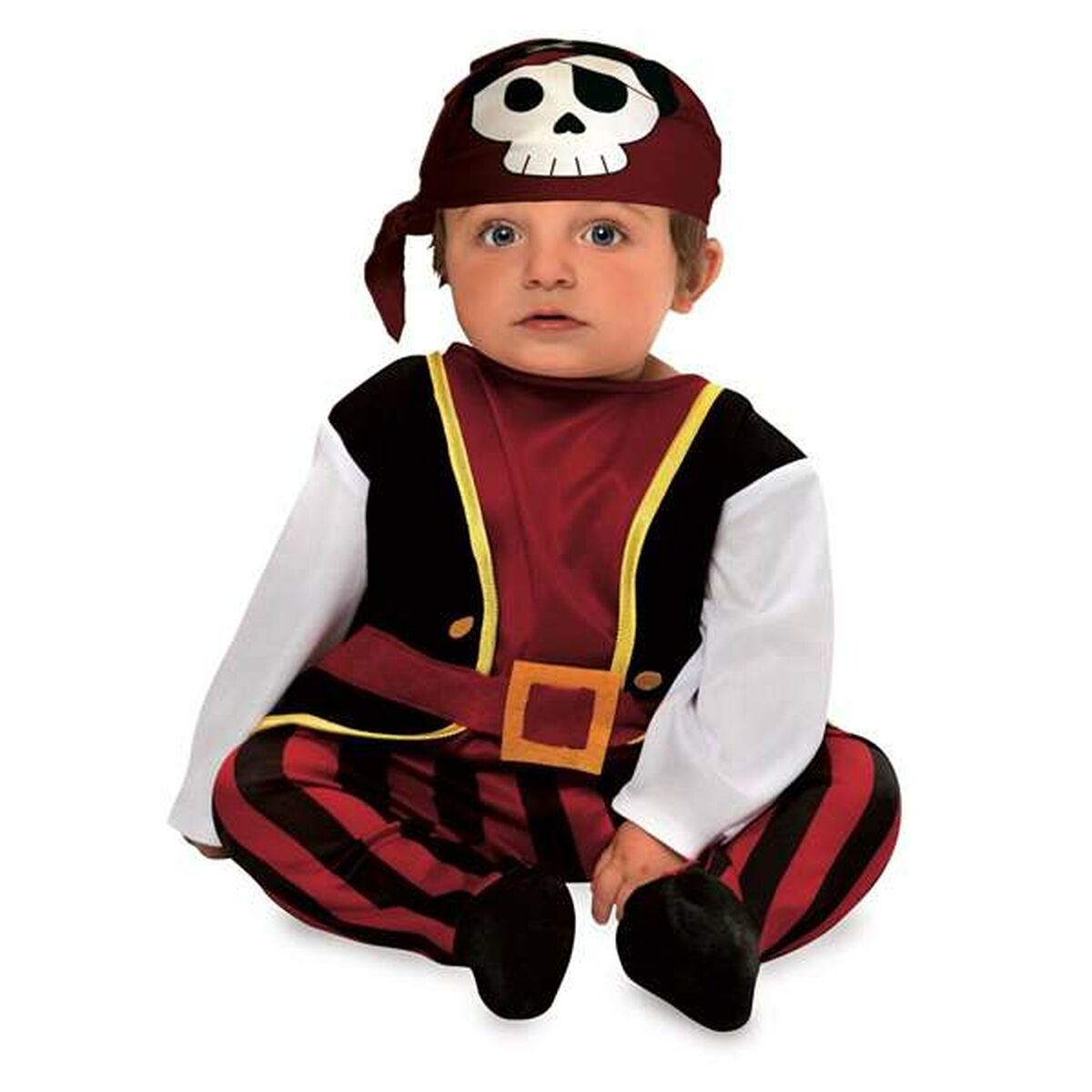 Costume for Babies Pirate 0-6 Months Black Costume for Babies Pirate 0-6 Months Black