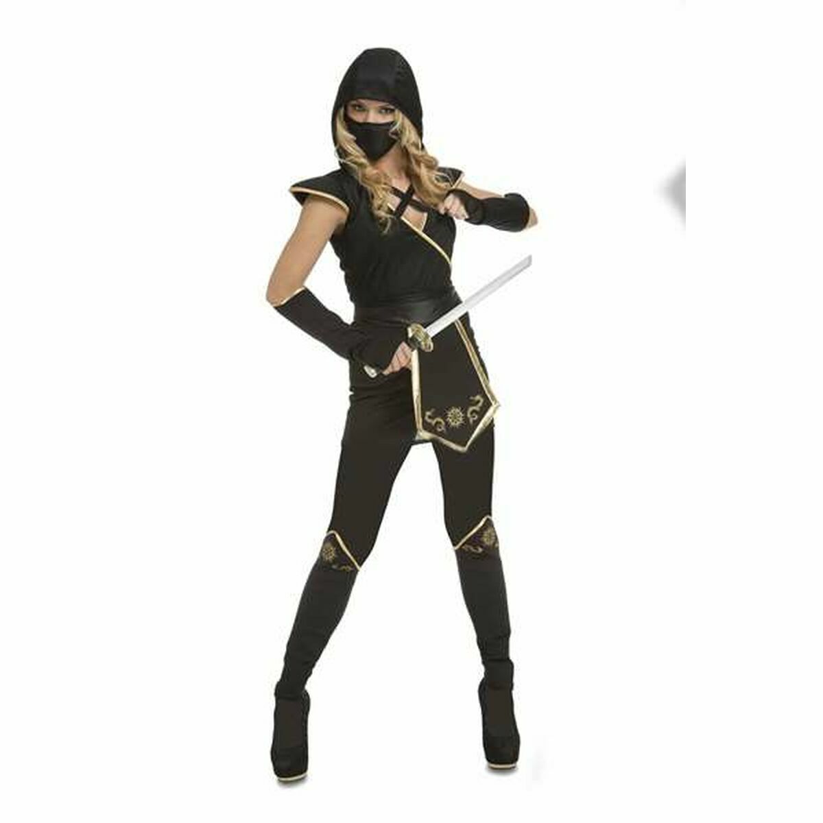 Costume for Adults My Other Me Ninja Black Costume for Adults My Other Me Ninja Black