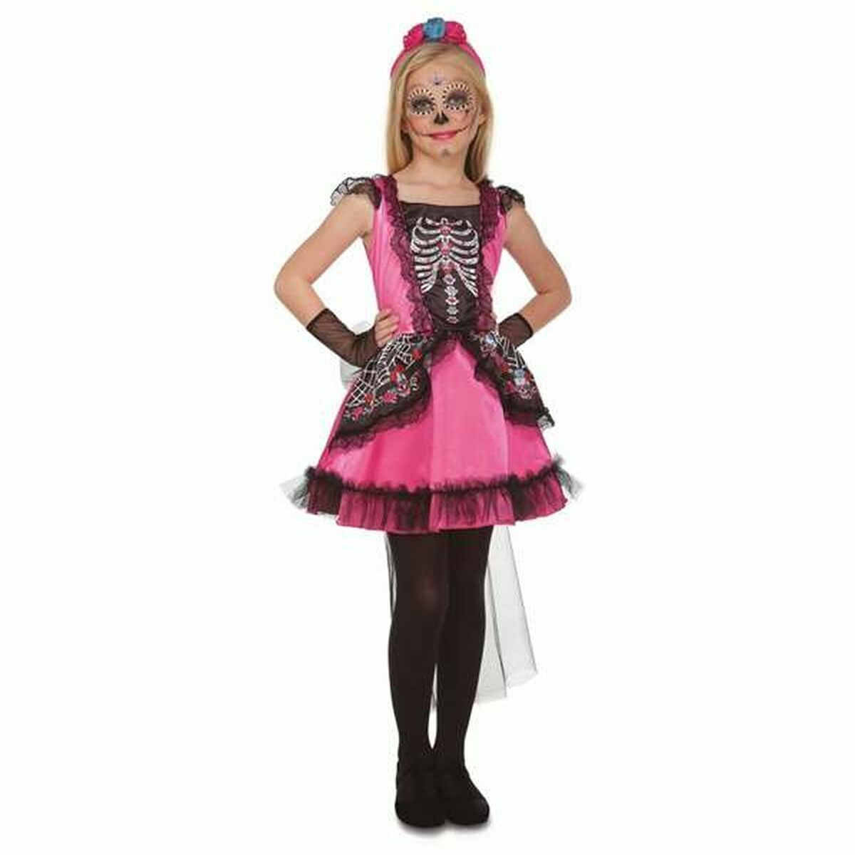 Costume for Children My Other Me Black Pink Catrina (3 Pieces) Costume for Children My Other Me Black Pink Catrina (3 Pieces)