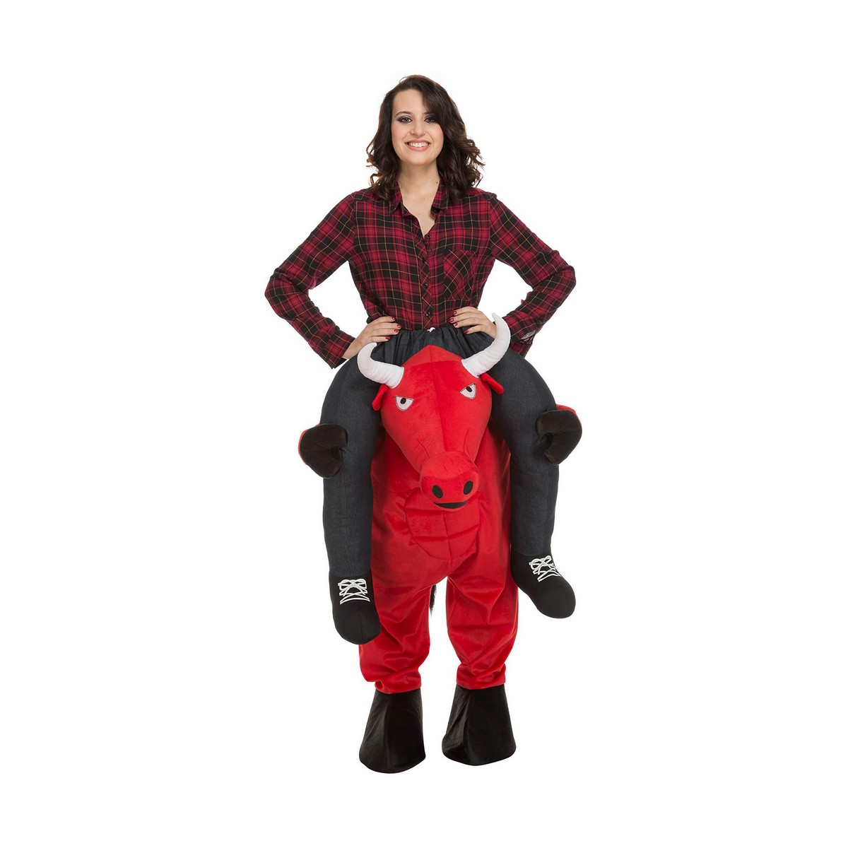 Costume for Adults My Other Me Ride-On Red Bull One size Costume for Adults My Other Me Ride-On Red Bull One size