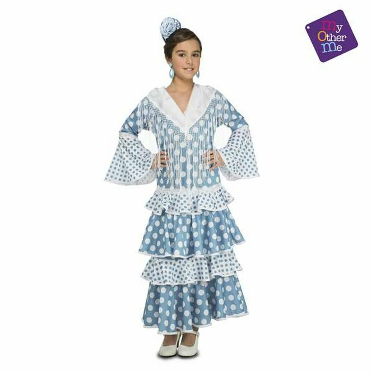 Costume for Children My Other Me Flamenco Dancer Turquoise Costume for Children My Other Me Flamenco Dancer Turquoise