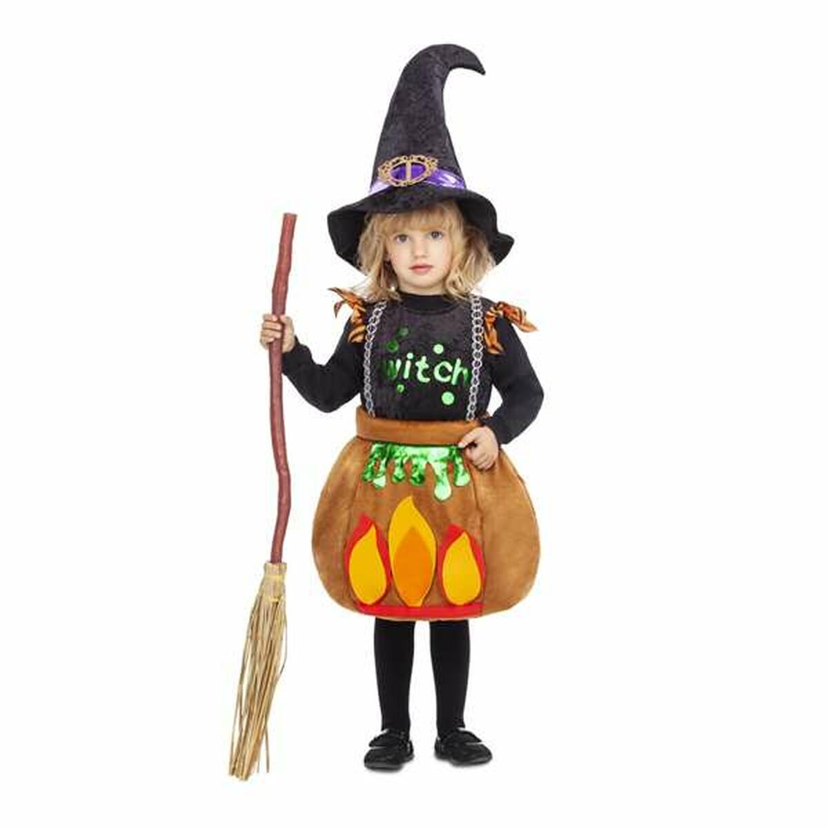 Costume for Children My Other Me Black Witch S 3-4 Years Costume for Children My Other Me Black Witch S 3-4 Years