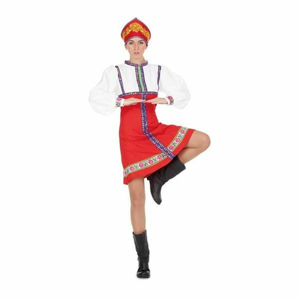 Costume for Adults My Other Me 2 Pieces Russian Woman Red Costume for Adults My Other Me 2 Pieces Russian Woman Red