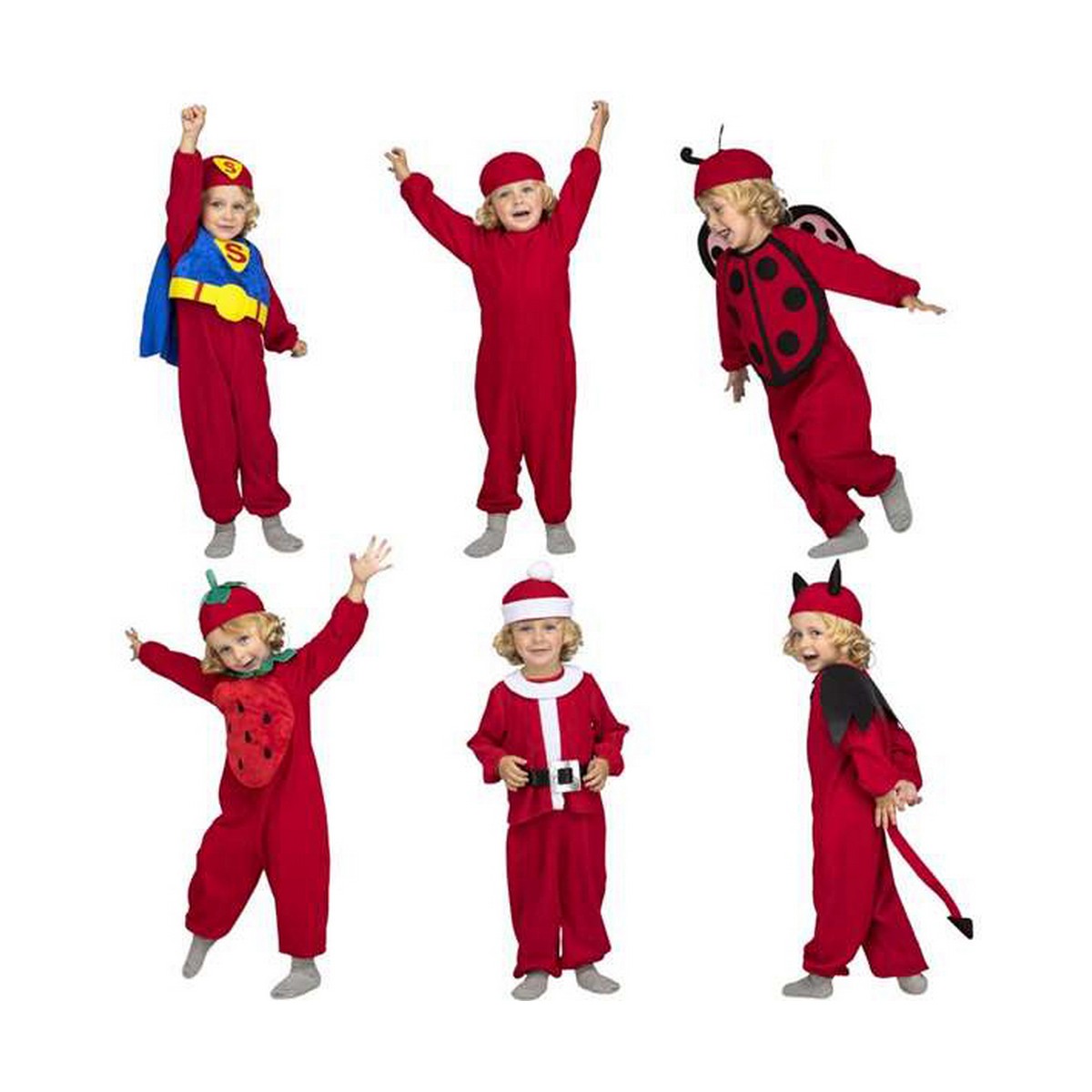 Costume for Children My Other Me Quick ‘N’ Fun Red Black Blue