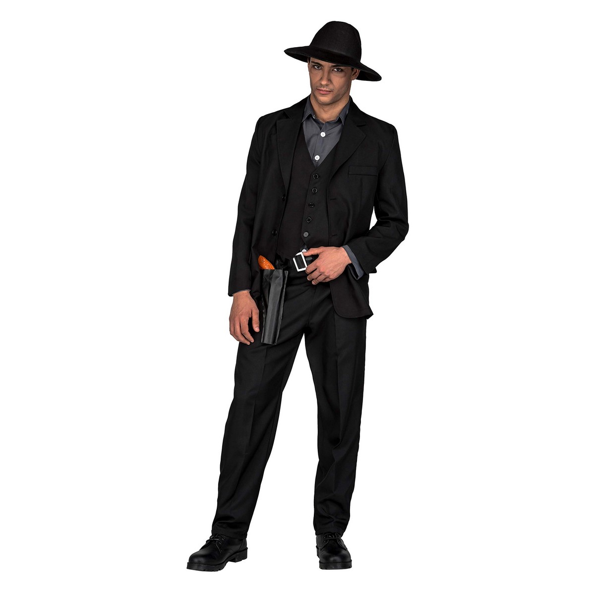 Costume for Adults My Other Me Gun Black M/L Costume for Adults My Other Me Gun Black M/L