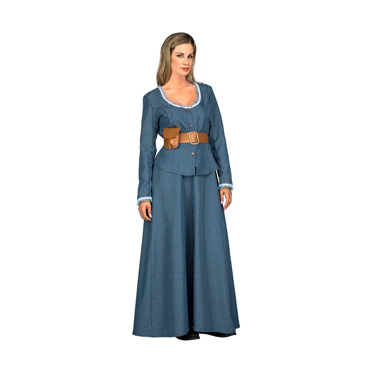 Costume for Adults My Other Me Western Girl Blue M/L Costume for Adults My Other Me Western Girl Blue M/L