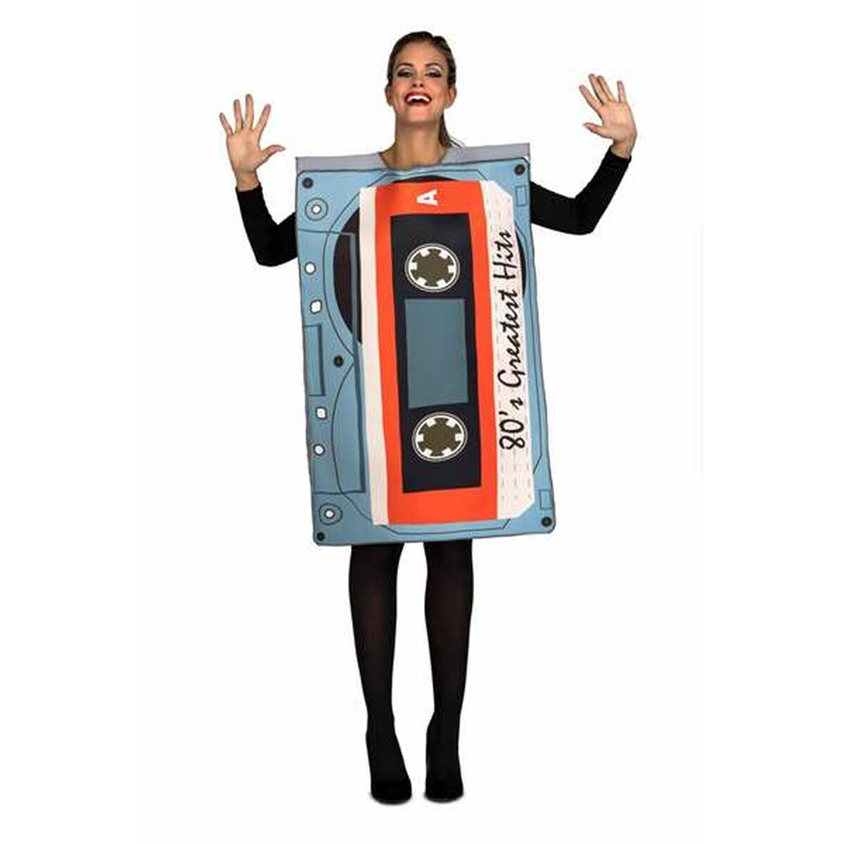 Costume for Adults Cassete Grey Costume for Adults Cassete Grey