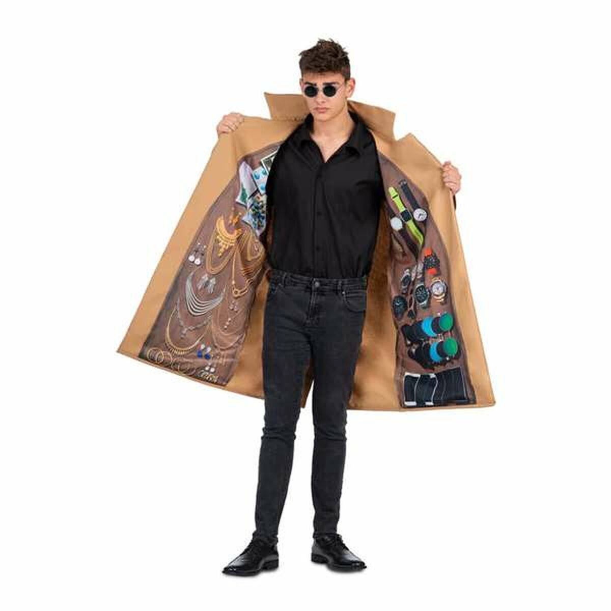 Costume for Adults My Other Me One size Black market seller Brown Costume for Adults My Other Me One size Black market seller Brown