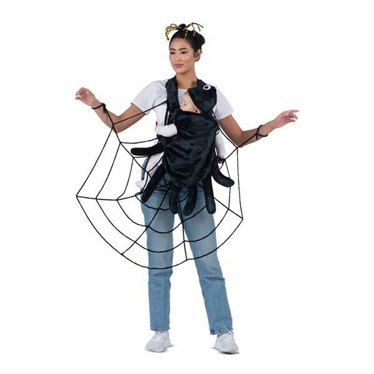 Costume for Adults My Other Me Black Newborn Cobweb Spider Costume for Adults My Other Me Black Newborn Cobweb Spider
