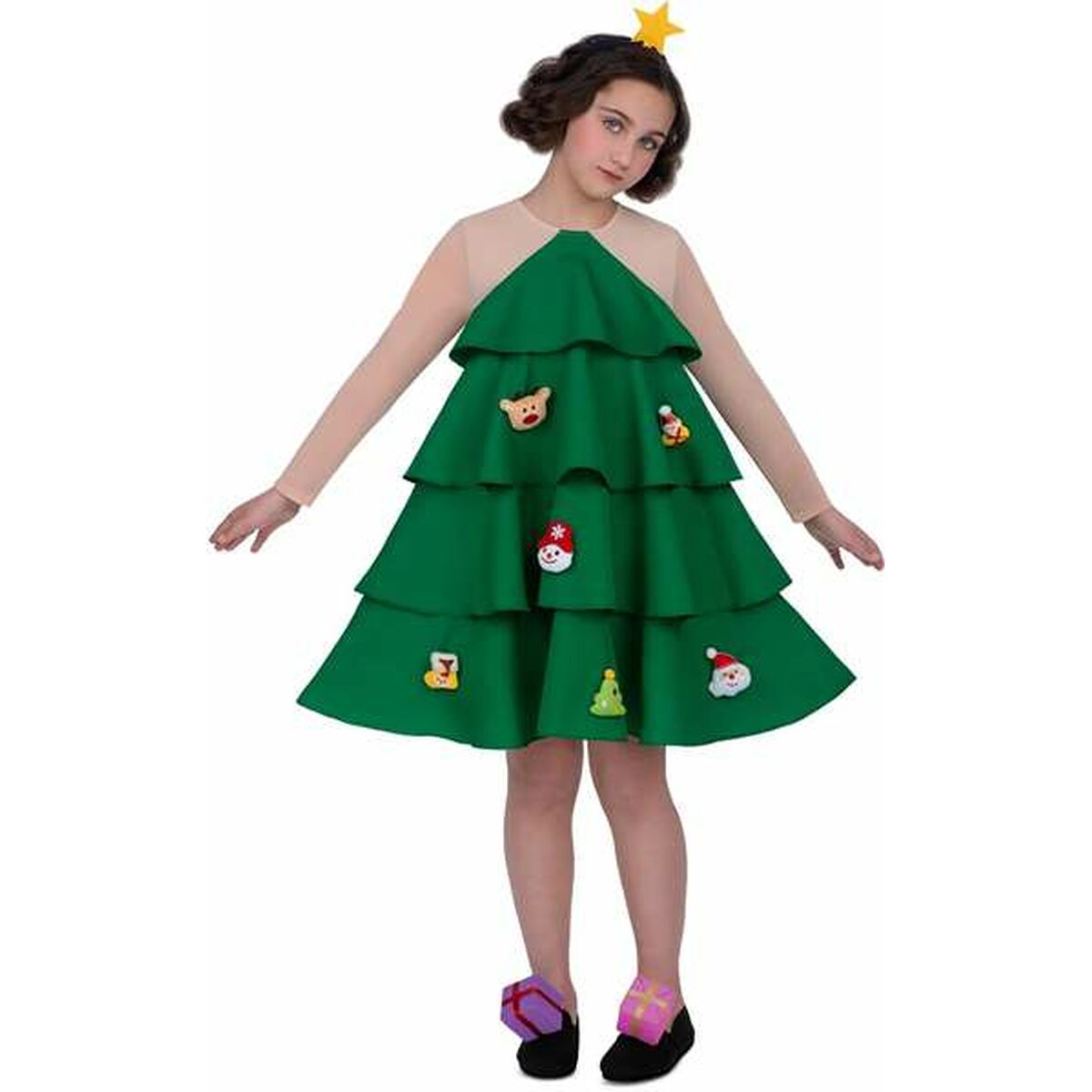 Costume for Children My Other Me Green Christmas Tree M 10-12 Years Costume for Children My Other Me Green Christmas Tree M 10-12 Years