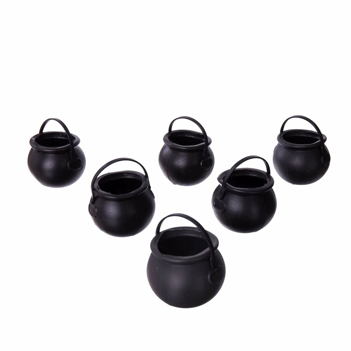 Halloween Decorations My Other Me Mini Cauldrons Black With handles (6 uds) (5 x 7 x 7 cm) Halloween Decorations My Other Me Mini Cauldrons Black With handles (6 uds) (5 x 7 x 7 cm)