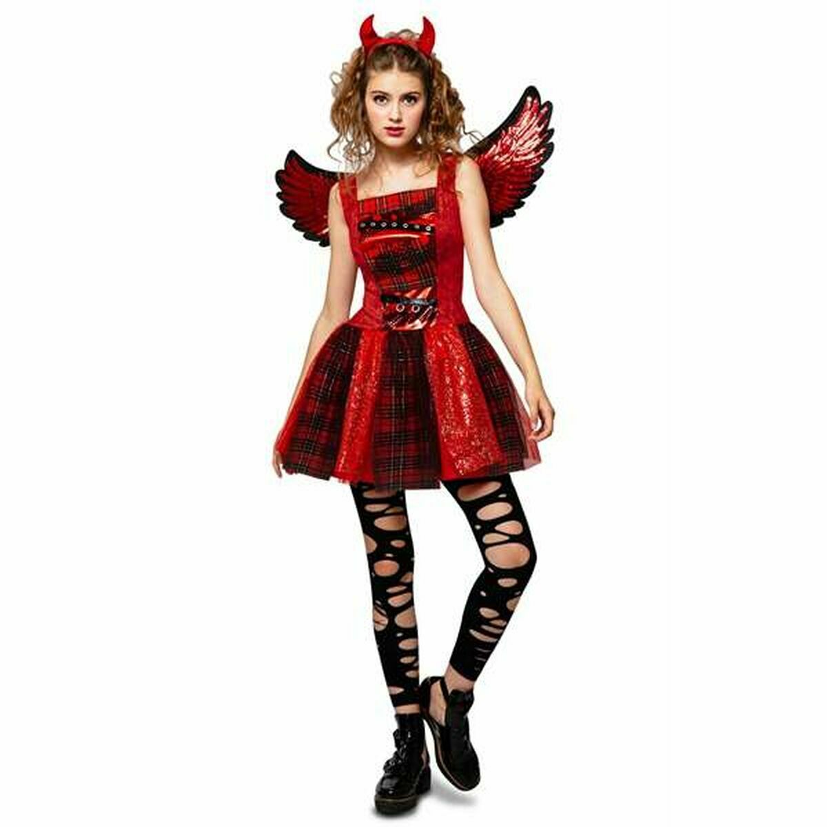 Costume for Adults My Other Me She-Devil Intense Ruby Red (3 Pieces) Costume for Adults My Other Me She-Devil Intense Ruby Red (3 Pieces)