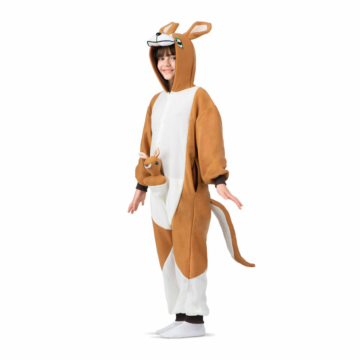 Costume for Children My Other Me Brown Kangaroo M 3 Pieces