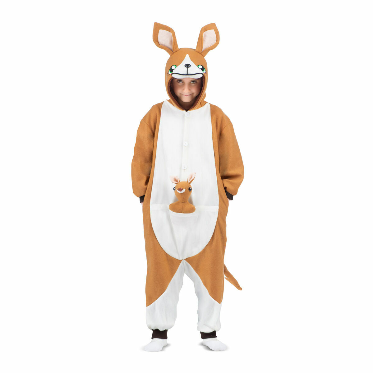 Costume for Children My Other Me Brown Kangaroo M 3 Pieces