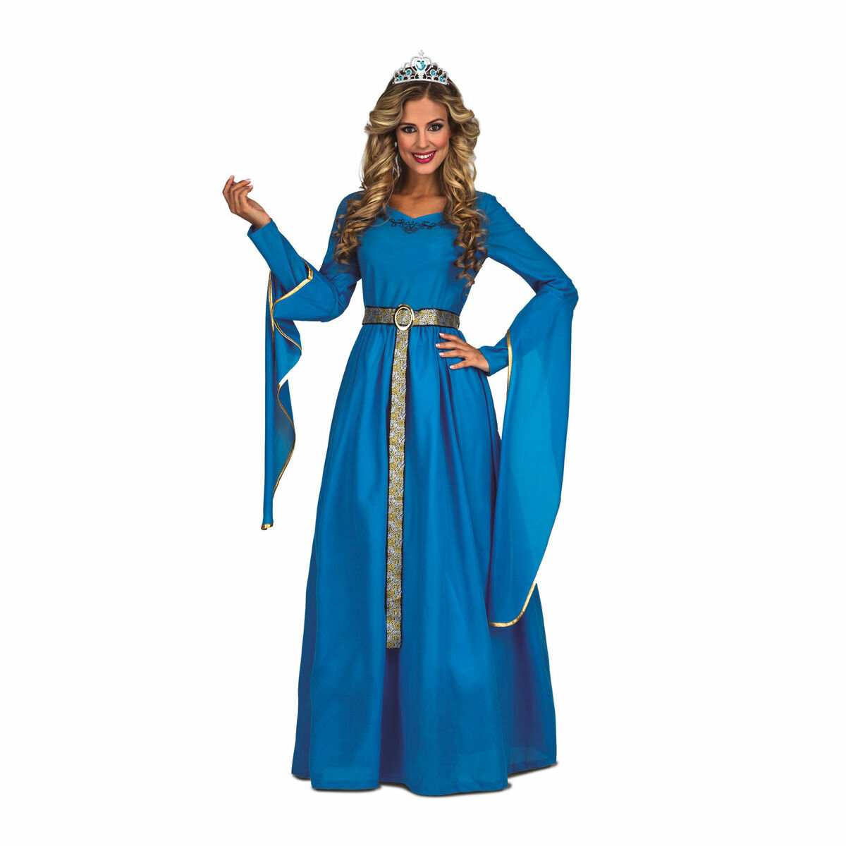 Costume for Adults My Other Me Blue Medieval Princess XL Costume for Adults My Other Me Blue Medieval Princess XL