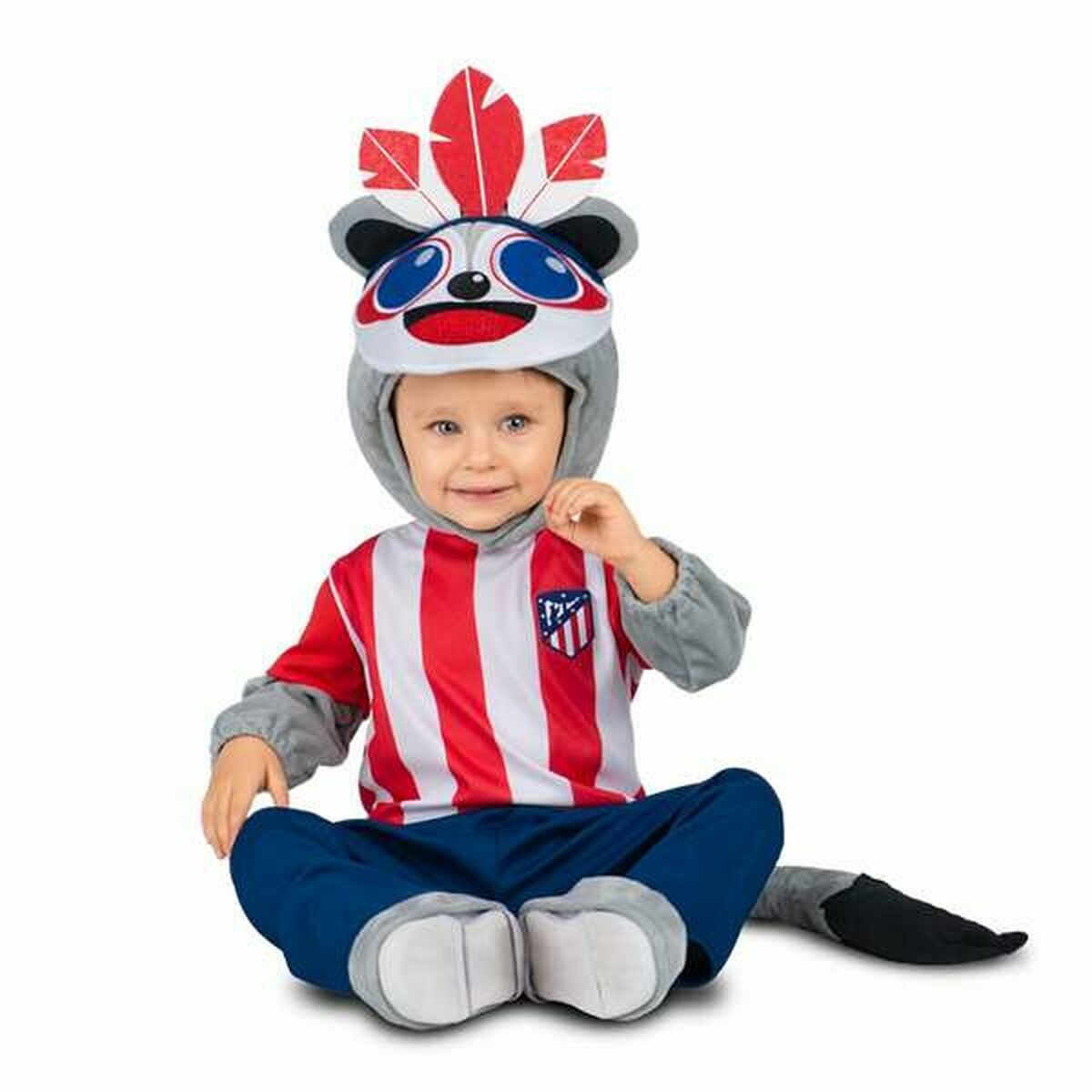 Costume for Babies Atlético Madrid Red American Indian 5 Pieces Costume for Babies Atlético Madrid Red American Indian 5 Pieces
