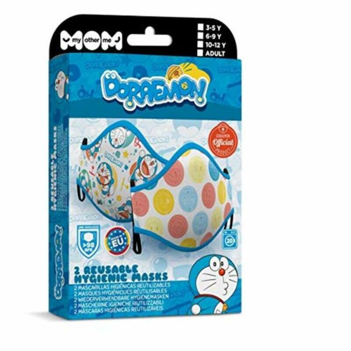 Hygienic Reusable Fabric Mask My Other Me Doraemon Premium Adult Hygienic Reusable Fabric Mask My Other Me Doraemon Premium Adult