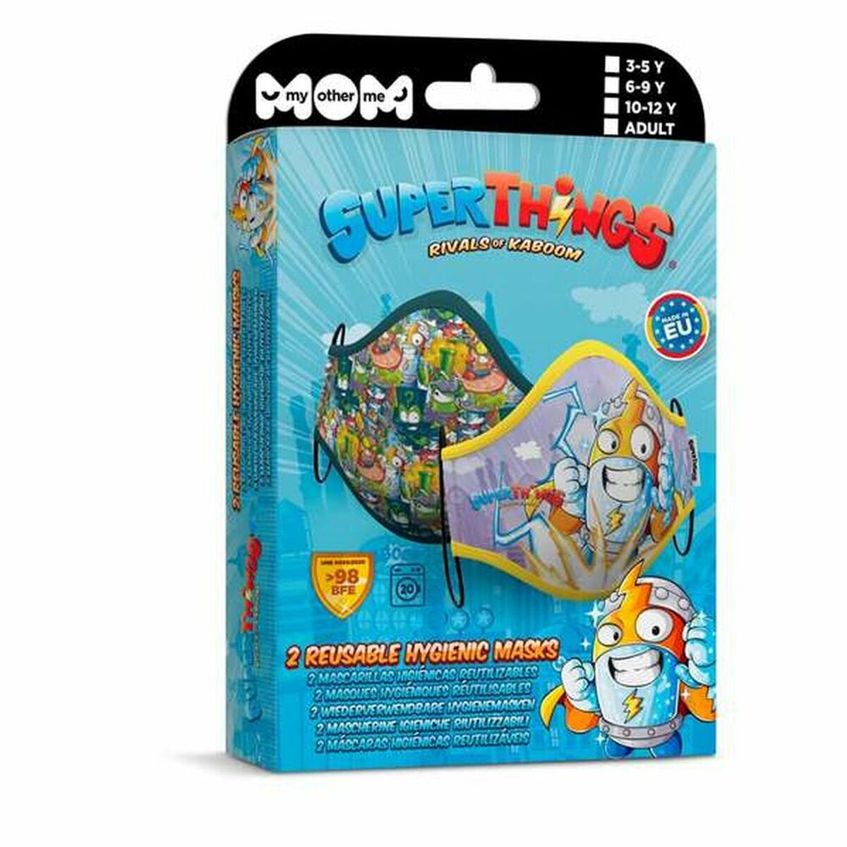 Hygienic Reusable Fabric Mask My Other Me Super Zings Premium 6-9 years Hygienic Reusable Fabric Mask My Other Me Super Zings Premium 6-9 years