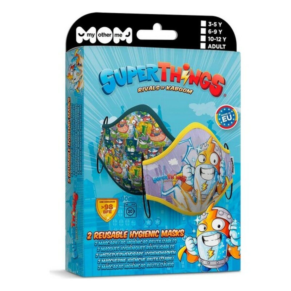 Hygienic Reusable Fabric Mask Super Zings Premium 10-12 Years Hygienic Reusable Fabric Mask Super Zings Premium 10-12 Years