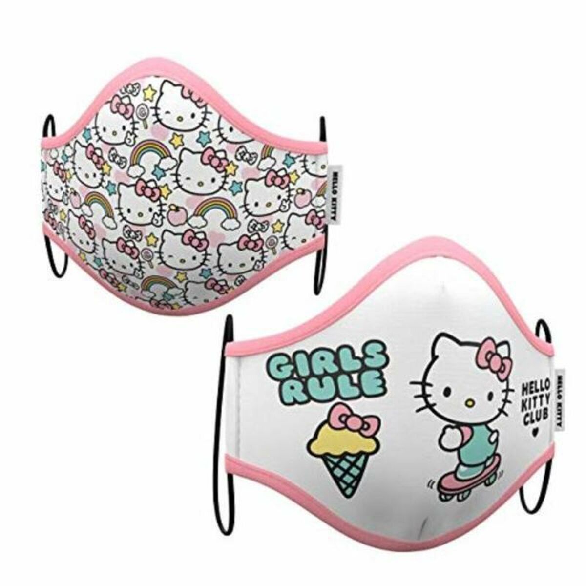 Hygienic Reusable Fabric Mask Hello Kitty Premium 10-12 Years Hygienic Reusable Fabric Mask Hello Kitty Premium 10-12 Years