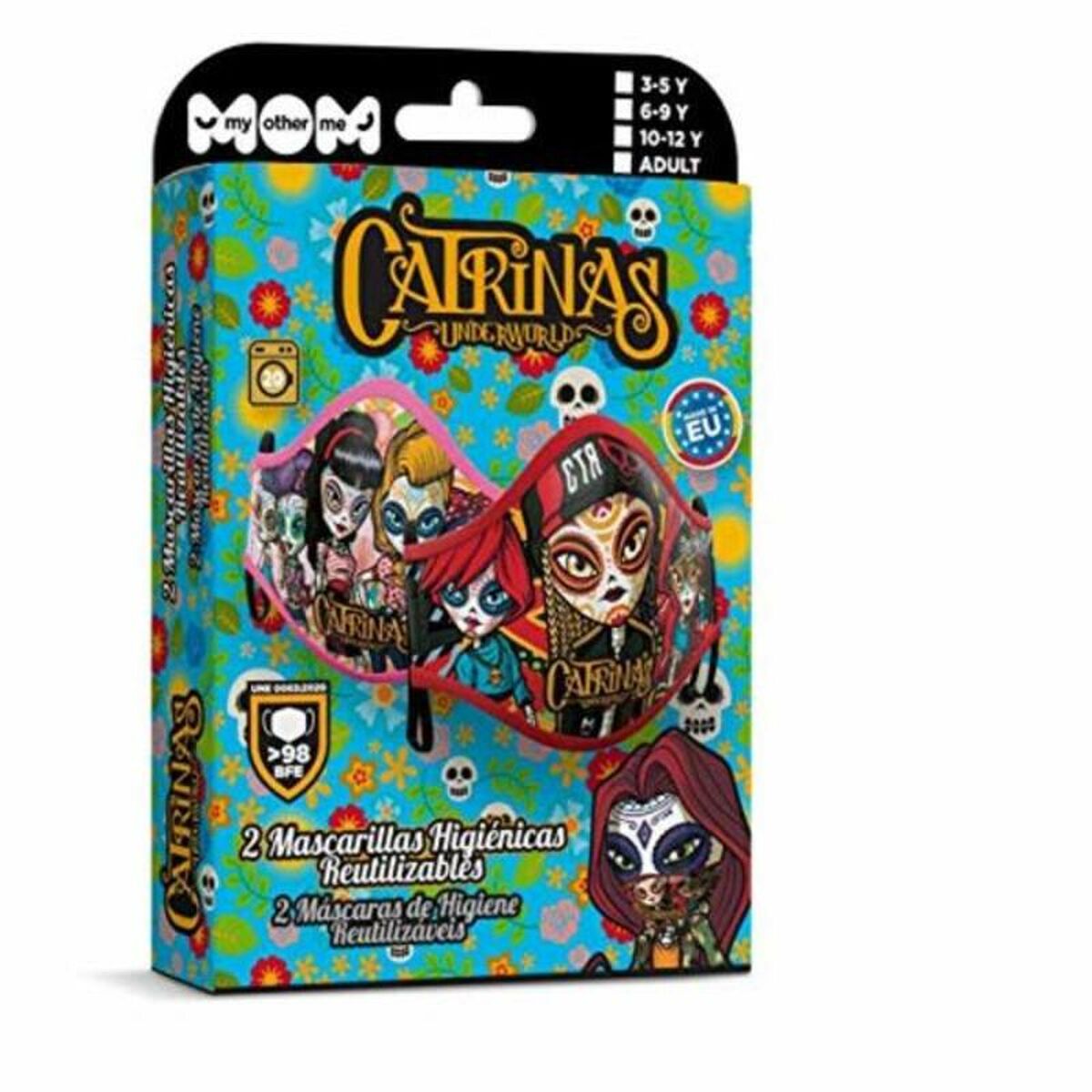 Hygienic Reusable Fabric Mask Catrinas Premium 6-9 years Hygienic Reusable Fabric Mask Catrinas Premium 6-9 years