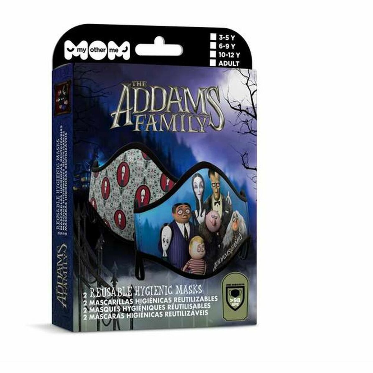 Hygienic Face Mask My Other Me Addams Family Premium 10-12 Years Hygienic Face Mask My Other Me Addams Family Premium 10-12 Years