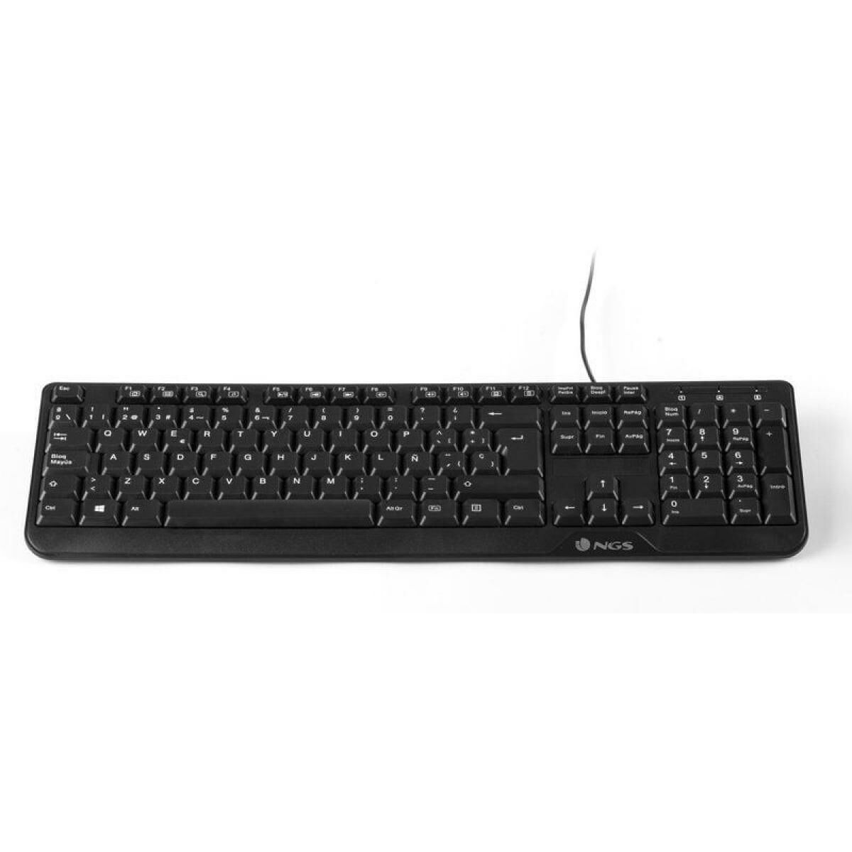 Keyboard and Optical Mouse NGS Cocoa Kit Cocoa Kit Black Spanish Qwerty