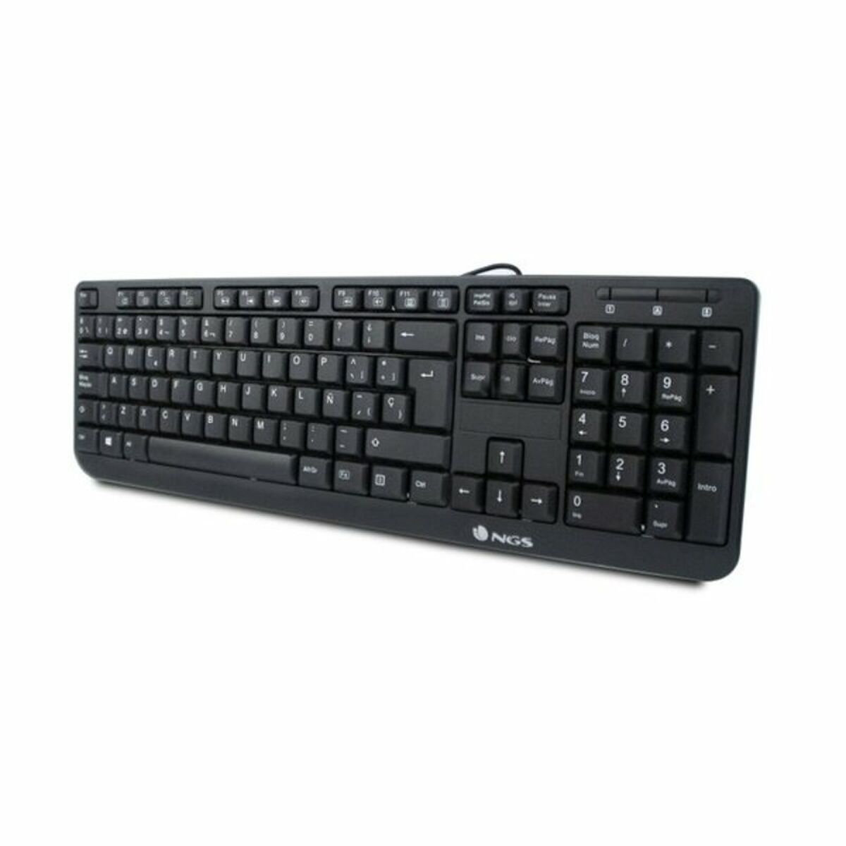 Keyboard NGS NGS-KEYBOARD-0344 Black Spanish Qwerty Keyboard NGS NGS-KEYBOARD-0344 Black Spanish Qwerty