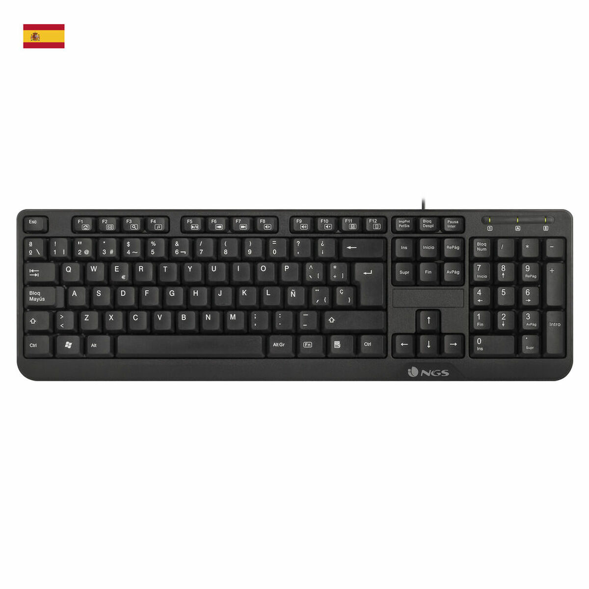 Keyboard NGS NGS-KEYBOARD-0344 Black Keyboard NGS NGS-KEYBOARD-0344 Black
