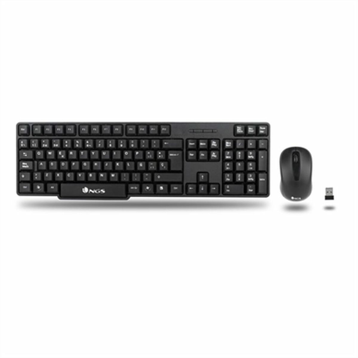 Keyboard and Mouse NGS NGS-KEYBOARD-0358 Black QWERTY Qwerty US Wireless Keyboard and Mouse NGS NGS-KEYBOARD-0358 Black QWERTY Qwerty US Wireless