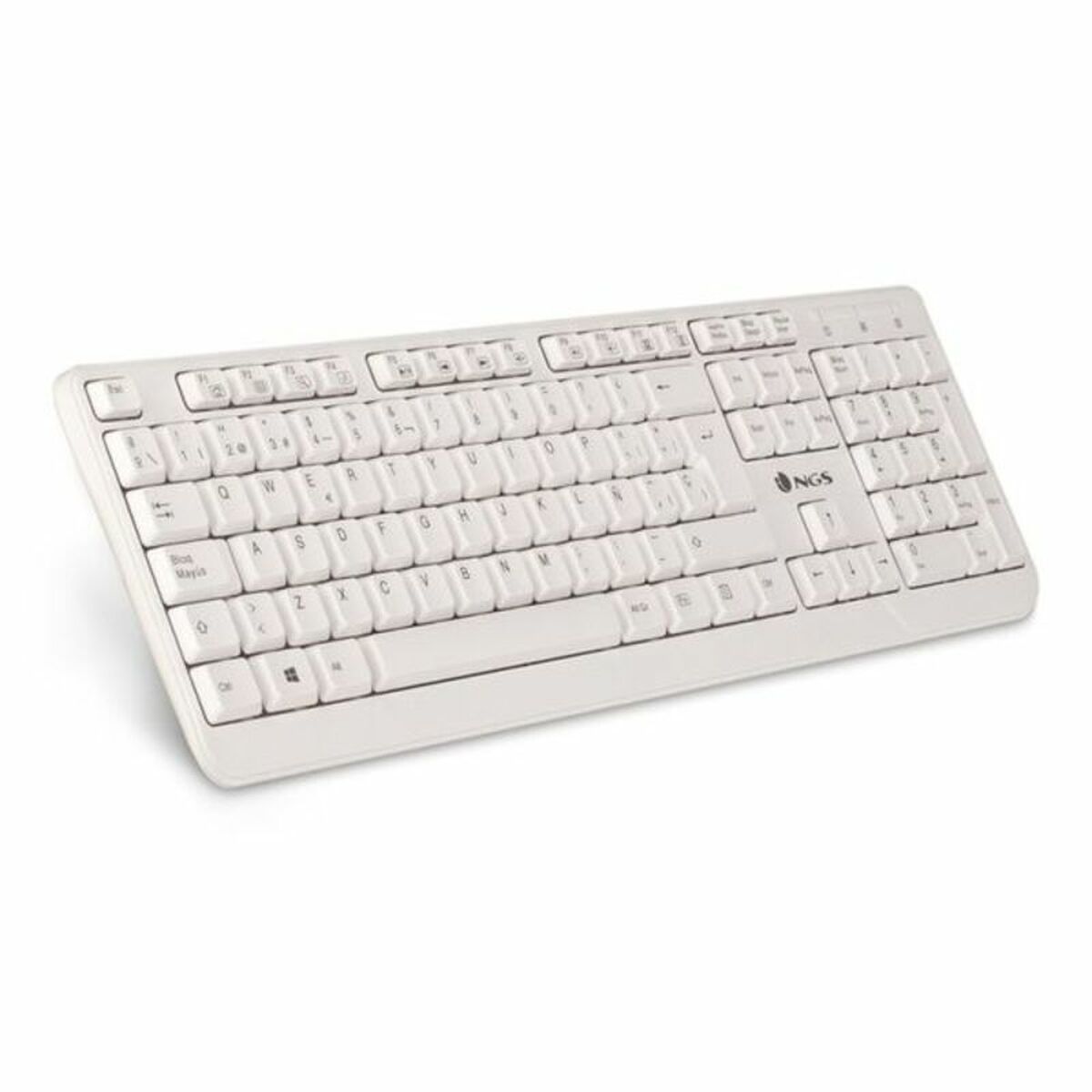 Keyboard NGS NGS-KEYBOARD-0284 White Spanish Qwerty Keyboard NGS NGS-KEYBOARD-0284 White Spanish Qwerty