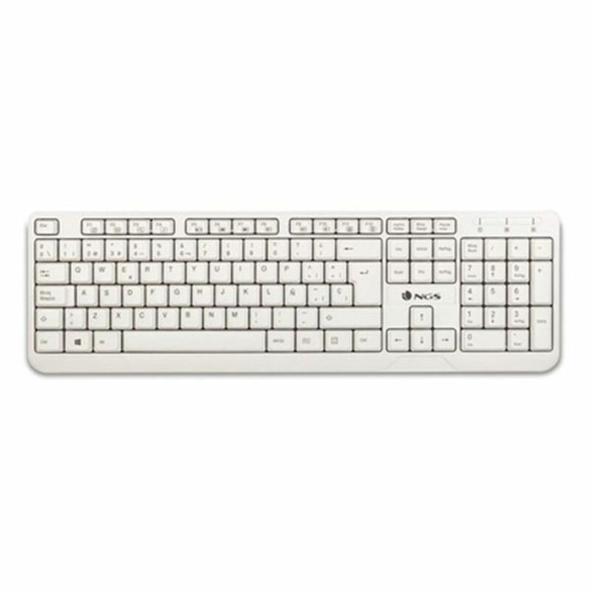 Keyboard NGS NGS-KEYBOARD-0284 White Spanish Qwerty