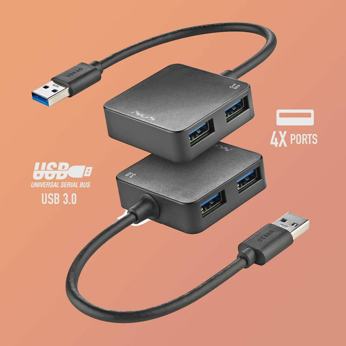 USB Hub NGS IHUB3.0TINY Black