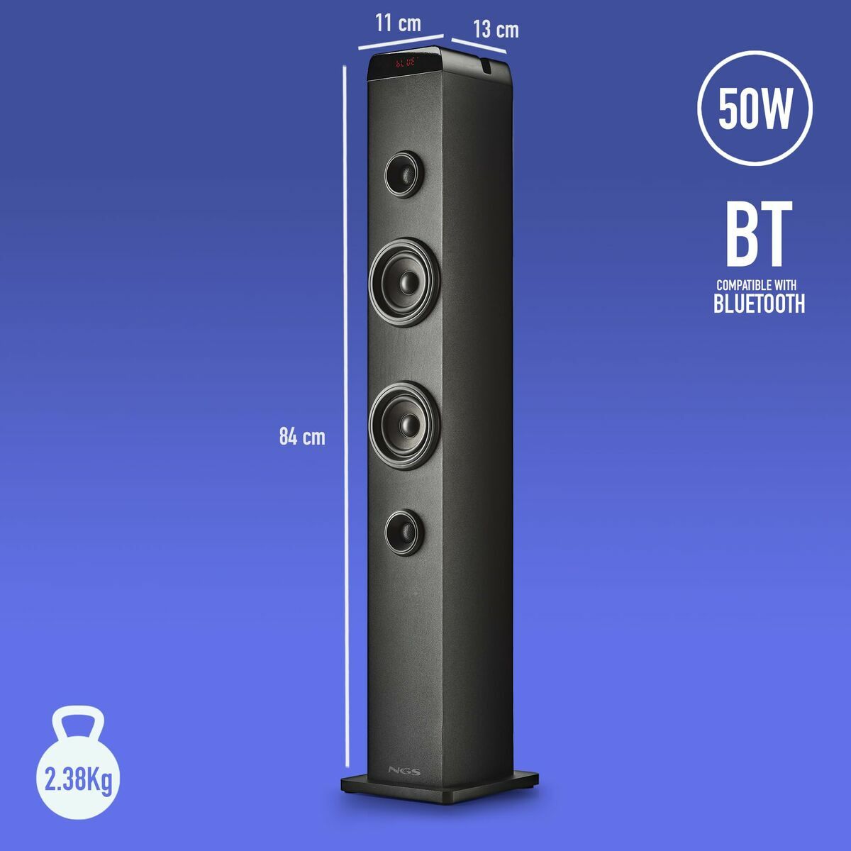 Portable Bluetooth Speakers NGS SKY CHARM PRO Black 50 W