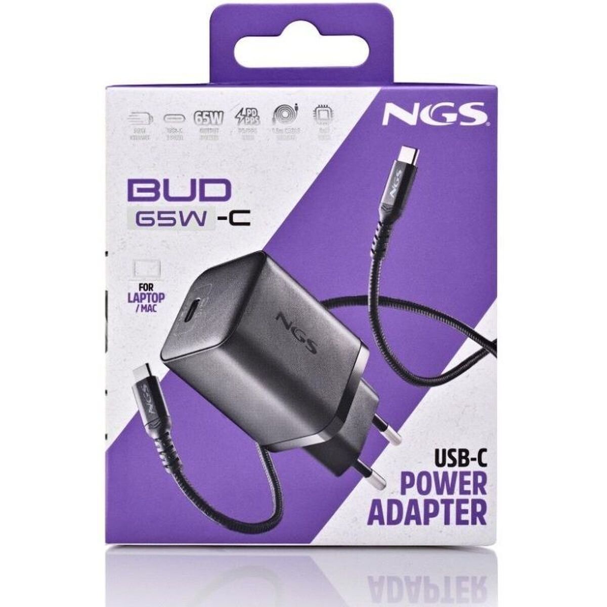 Wall Charger NGS NGS Bud 65 W Black