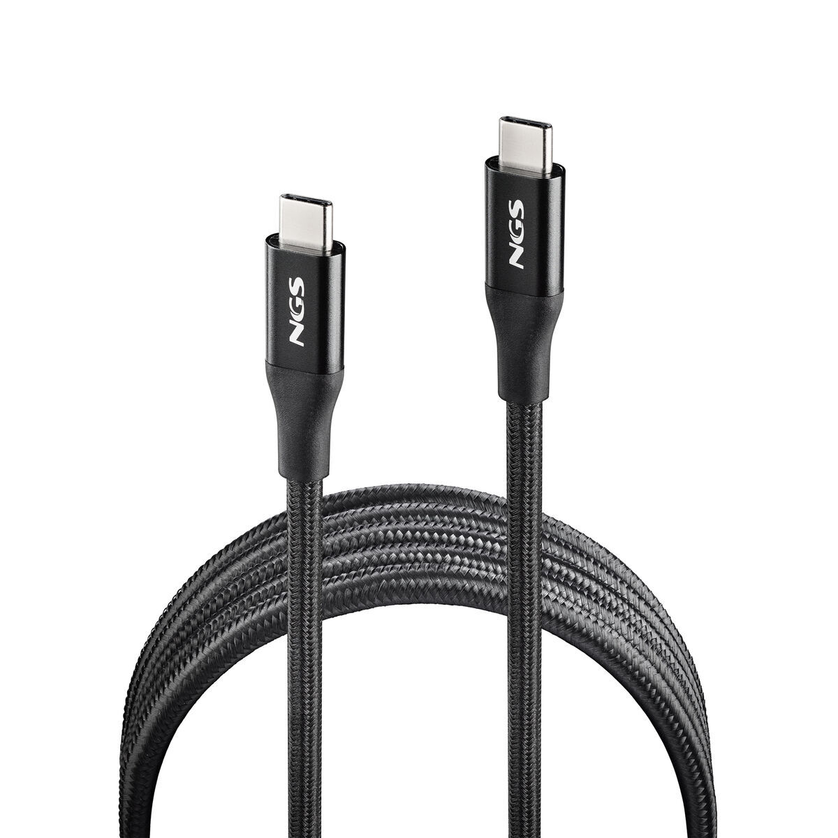 USB-C Cable NGS KNOT240W-2 Black 2 m