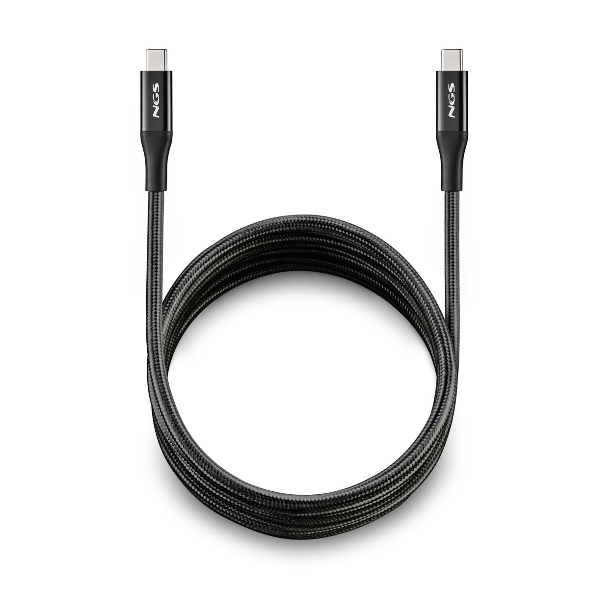 USB-C Cable NGS KNOT240W-2 Black 2 m