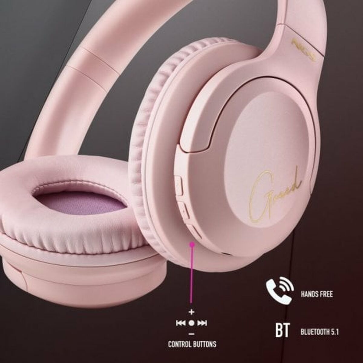 Headphones NGS ARTICAGREEDPINK Pink